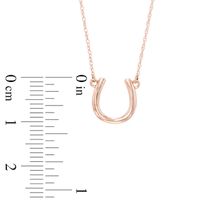 Horseshoe Necklace in 10K Rose Gold|Peoples Jewellers