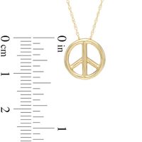 Peace Sign Necklace in 10K Gold|Peoples Jewellers