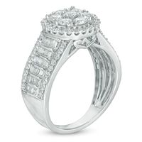 1.50 CT. T.W. Composite Diamond Frame Engagement Ring in 14K White Gold|Peoples Jewellers