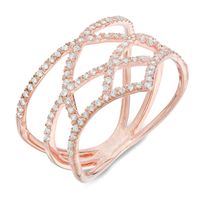 0.45 CT. T.W. Diamond Open Lattice Ring in 10K Rose Gold|Peoples Jewellers