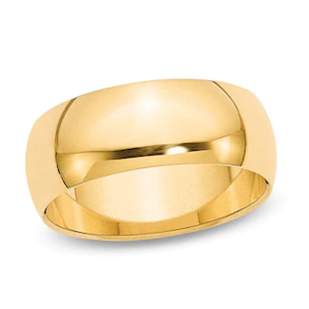 Men's 8.0mm Wedding Band in 14K Gold|Peoples Jewellers