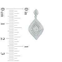 Diamond Accent Flame-Shaped Frame Pendant and Drop Earrings Set in Sterling Silver|Peoples Jewellers