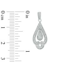 Diamond Accent Teardrop Vintage-Style Pendant and Earrings Set in Sterling Silver|Peoples Jewellers