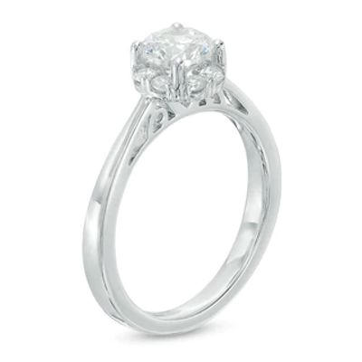 1.00 CT. T.W. Certified Canadian Diamond Frame Engagement Ring in 14K White Gold (I/I1)|Peoples Jewellers
