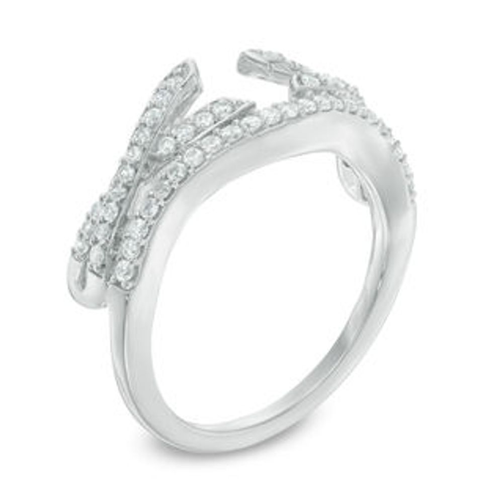 0.29 CT. T.W. Diamond Twist Solitaire Enhancer in 10K White Gold|Peoples Jewellers