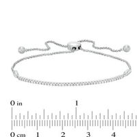 0.25 CT. T.W. Diamond Bar Bolo Bracelet in 10K White Gold - 8.0"|Peoples Jewellers