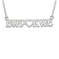 Couple's Monogram with Heart Necklace in Sterling Silver (6 Initials)|Peoples Jewellers