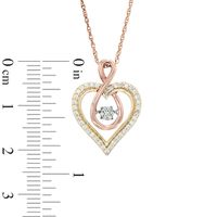 Unstoppable Love™ 0.23 CT. T.W. Composite Diamond Infinity Heart Pendant in 10K Tri-Tone Gold|Peoples Jewellers