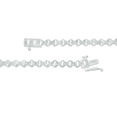 2.00 CT. T.W. Composite Diamond Cushion Frame Station Necklace in 10K White Gold|Peoples Jewellers