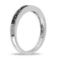 0.11 CT. T.W. Black Diamond Band in Sterling Silver|Peoples Jewellers
