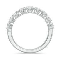 Vera Wang Love Collection 0.58 CT. T.W. Baguette and Round Diamond Alternating Wedding Band in 14K White Gold|Peoples Jewellers
