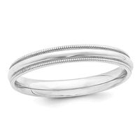 Ladies' 3.0mm Comfort Fit Vintage-Style Wedding Band in 14K White Gold|Peoples Jewellers