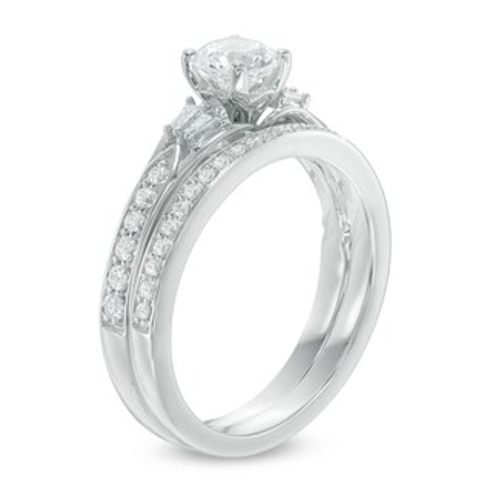 Celebration Canadian Grand™ 0.95 CT. T.W. Certified Diamond Bridal Set in 14K White Gold (H-I/I1)|Peoples Jewellers