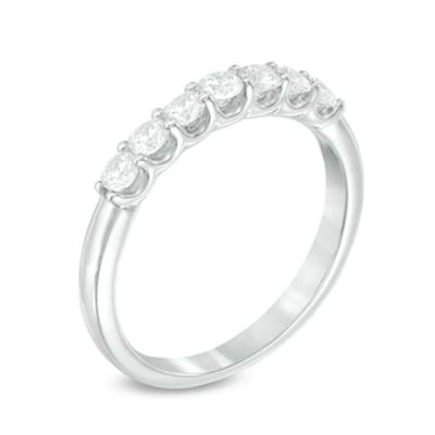 Celebration Canadian Ideal 0.50 CT. T.W. Diamond Seven Stone Band in 14K White Gold (I/I1)|Peoples Jewellers