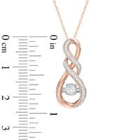 Unstoppable Love™ 0.18 CT. T.W. Diamond Cascading Infinity Pendant in 10K Rose Gold|Peoples Jewellers