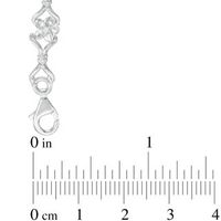 0.18 CT. T.W. Diamond Flower Fashion Link Bracelet in 10K White Gold|Peoples Jewellers