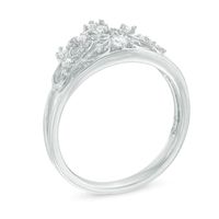 0.12 CT. T.W. Diamond Crown Ring in Sterling Silver|Peoples Jewellers