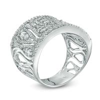 1.20 CT. T.W. Diamond Loop Design Ring in 10K White Gold|Peoples Jewellers