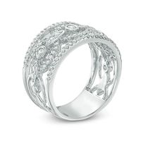 0.58 CT. T.W. Diamond Circle Link Band in 10K White Gold|Peoples Jewellers