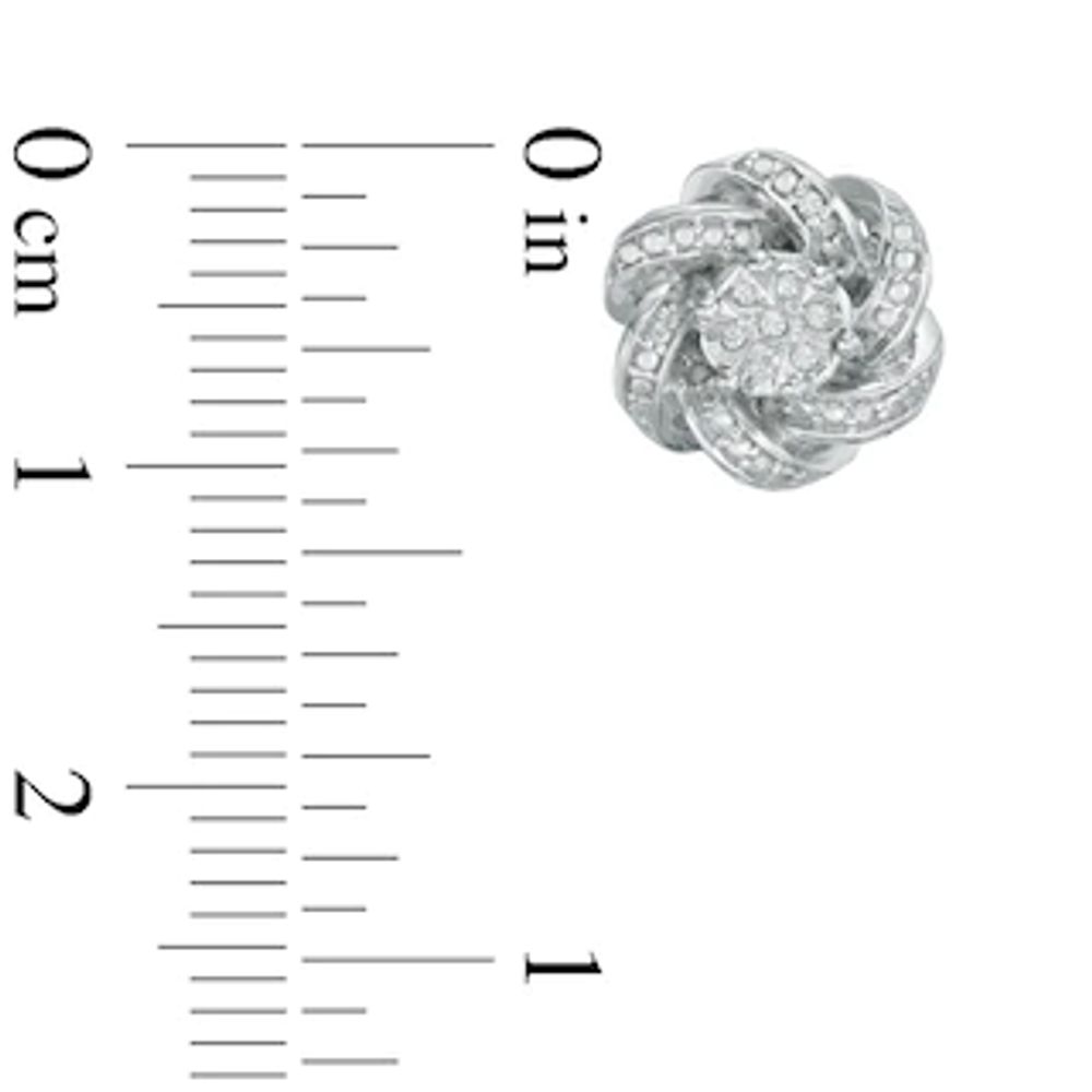 Diamond Accent Swirl Stud Earrings in Sterling Silver|Peoples Jewellers