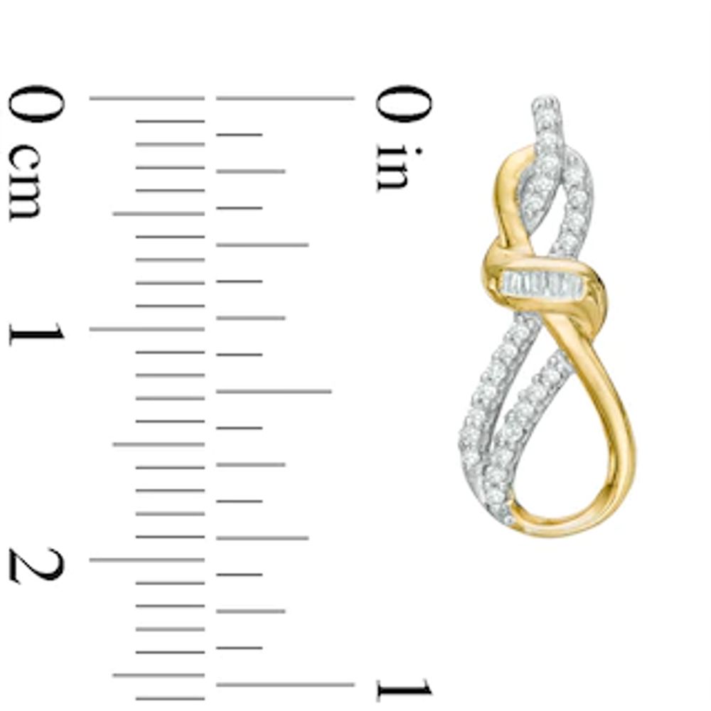 0.15 CT. T. W. Diamond Infinity Earrings in 10K Gold|Peoples Jewellers