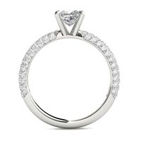 1.10 CT. T.W. Princess-Cut Diamond Engagement Ring in 14K White Gold|Peoples Jewellers