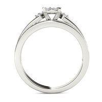 1.00 CT. T.W. Quad Princess-Cut Multi-Diamond Bridal Set in 14K White Gold|Peoples Jewellers