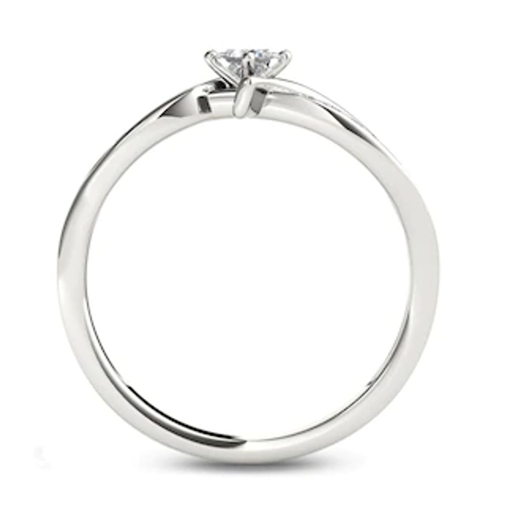 0.23 CT. T.W. Princess-Cut Diamond Bypass Promise Ring in 14K White Gold|Peoples Jewellers