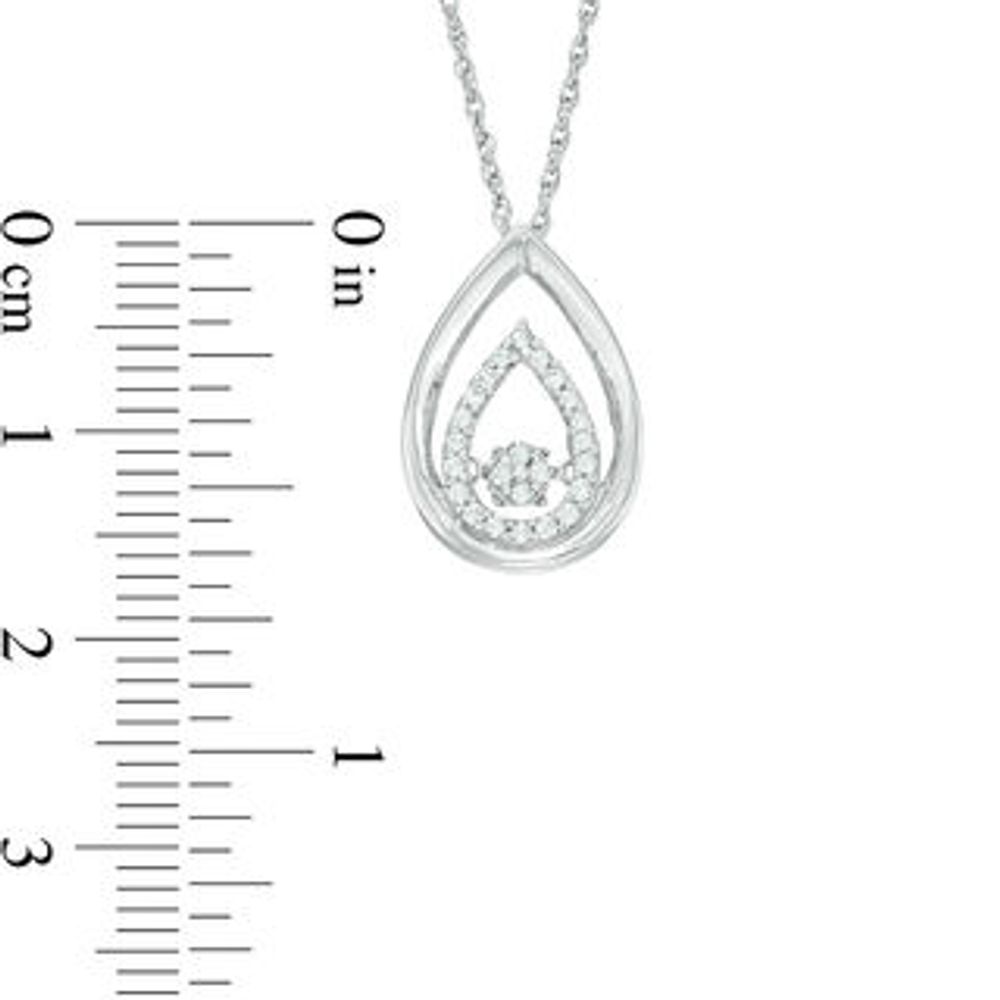 Unstoppable Love™ 0.15 CT. T.W. Composite Diamond Teardrop Pendant in Sterling Silver|Peoples Jewellers