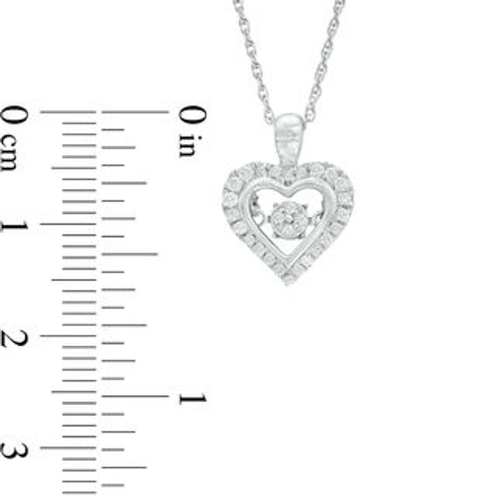 Unstoppable Love™ 0.18 CT. T.W. Composite Diamond Frame Heart Pendant in Sterling Silver|Peoples Jewellers
