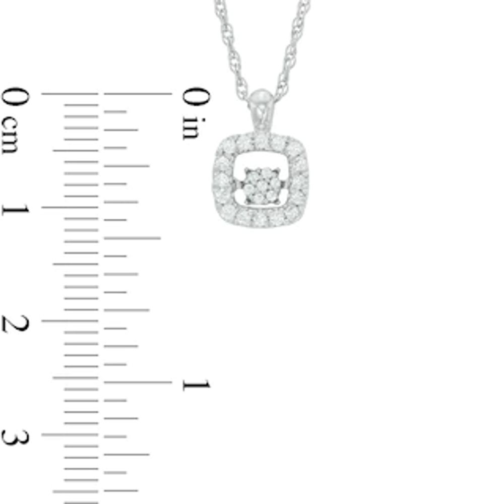 Unstoppable Love™ 0.15 CT. T.W. Composite Diamond Square Frame Pendant in Sterling Silver|Peoples Jewellers