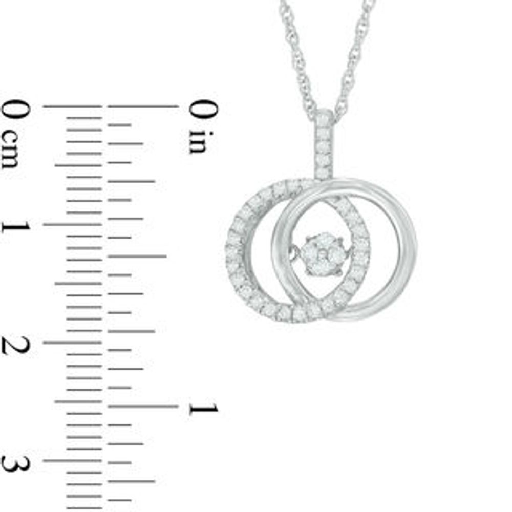 Unstoppable Love™ 0.23 CT. T.W. Composite Diamond Interlocking Circles Pendant in Sterling Silver|Peoples Jewellers