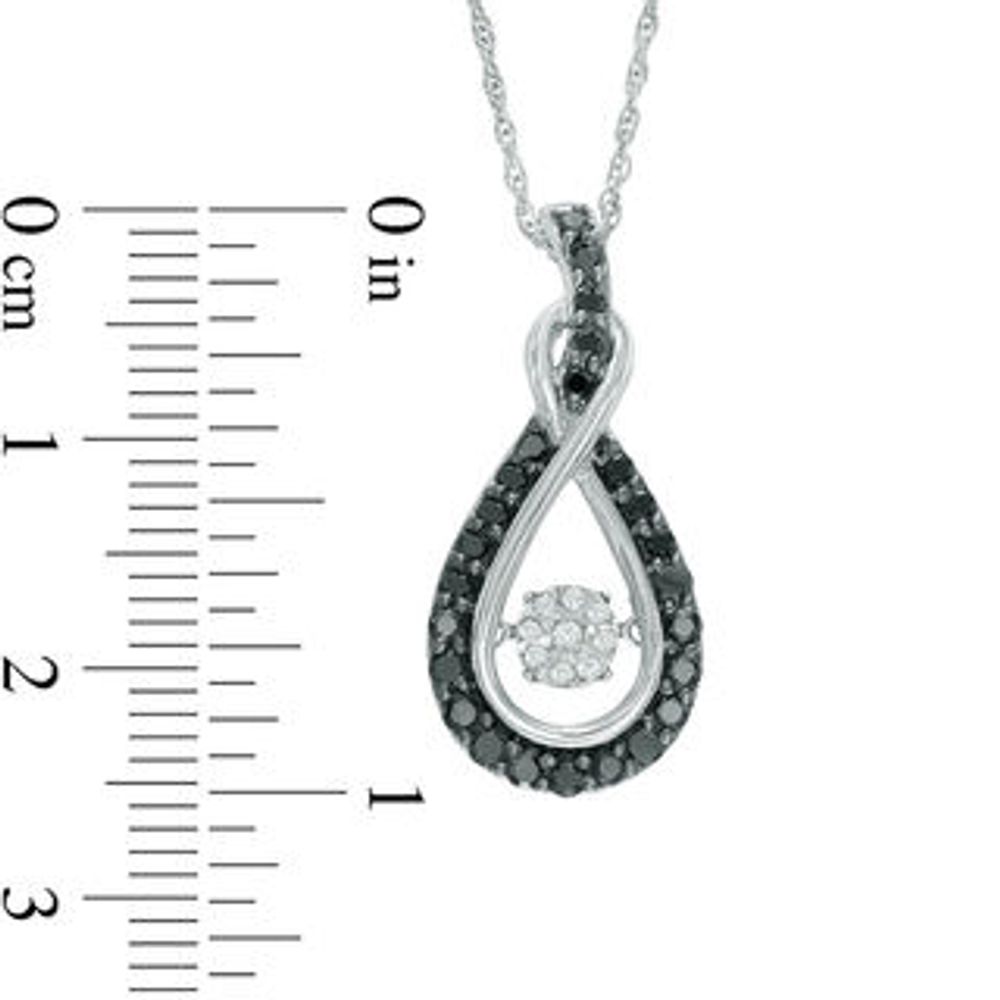 Unstoppable Love™ 0.70 CT. T.W. Enhanced Black and White Composite Diamond Infinity Pendant in Sterling Silver|Peoples Jewellers