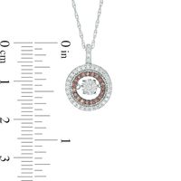 Unstoppable Love™ 0.30 CT. T.W. Champagne and White Composite Diamond Double Frame Pendant in Sterling Silver|Peoples Jewellers