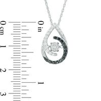 Unstoppable Love™ 0.30 CT. T.W. Enhanced Black and White Composite Diamond Teardrop Pendant in Sterling Silver|Peoples Jewellers