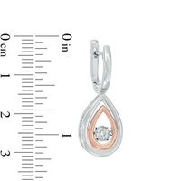 Unstoppable Love™ Composite Diamond Accent Pear-Shaped Drop Earrings in Sterling Silver and 10K Rose Gold|Peoples Jewellers