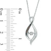 Unstoppable Love™ Champagne and White 0.04 CT. T.W. Diamond Infinity Twist Pendant in Sterling Silver|Peoples Jewellers