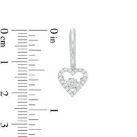 Unstoppable Love™ 0.37 CT. T.W. Composite Diamond Heart Drop Earrings in Sterling Silver|Peoples Jewellers