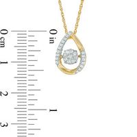Unstoppable Love™ 0.14 CT. T.W. Composite Diamond Teardrop Pendant in Sterling Silver with 14K Gold Plate|Peoples Jewellers