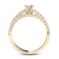 1.00 CT. T.W. Princess-Cut Diamond Bridal Set in 14K Gold|Peoples Jewellers