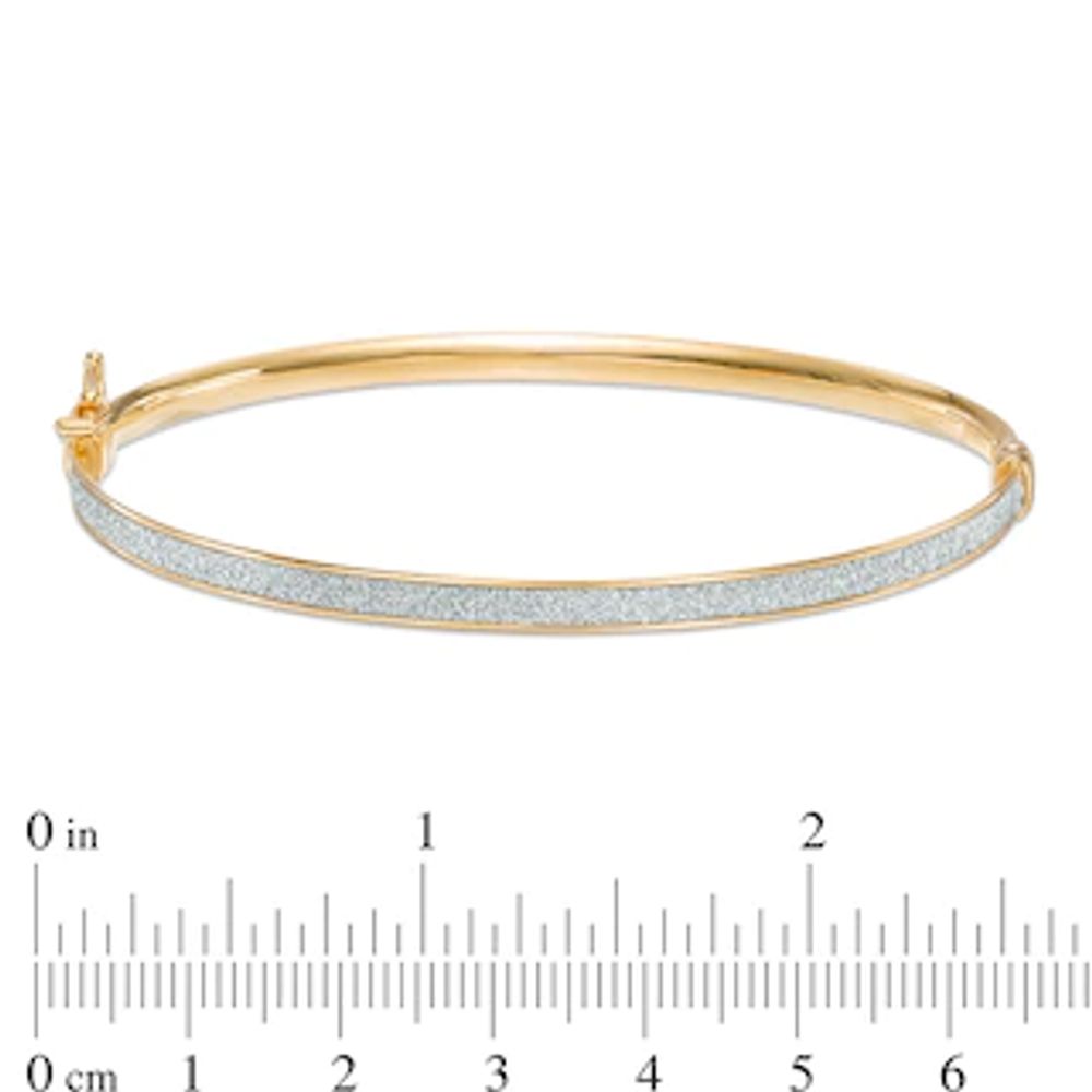 3.8mm Glitter Enamel Bangle in 10K Gold|Peoples Jewellers