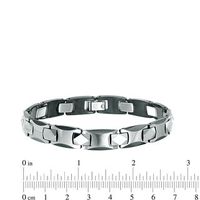 Men's Link Bracelet in Tungsten and Black IP - 8.5"|Peoples Jewellers