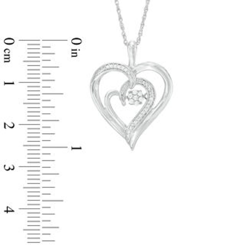 Unstoppable Love™ Composite Diamond Accent Double Heart Pendant in Sterling Silver|Peoples Jewellers