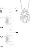 Unstoppable Love™ 0.15 CT. T.W. Composite Diamond Double Teardrop Pendant in Sterling Silver|Peoples Jewellers