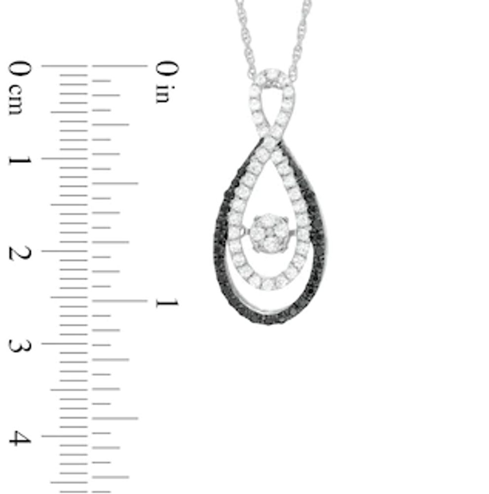 Unstoppable Love™ 0.45 CT. T.W. Enhanced Black and White Composite Diamond Infinity Pendant in 10K White Gold|Peoples Jewellers