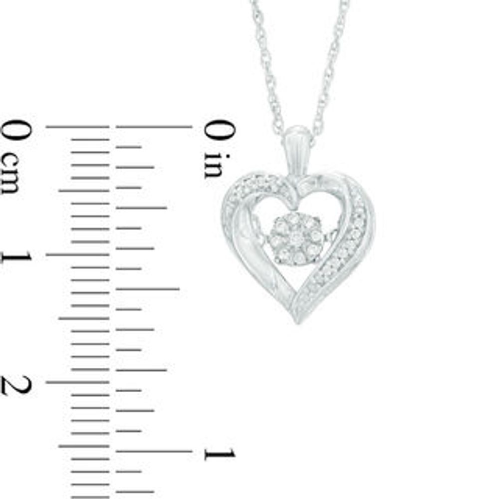 Unstoppable Love™ Composite Diamond Accent Heart Frame Pendant in Sterling Silver|Peoples Jewellers