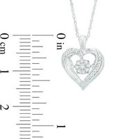 Unstoppable Love™ Composite Diamond Accent Heart Frame Pendant in Sterling Silver|Peoples Jewellers