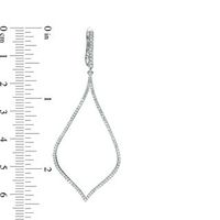 0.95 CT. T.W. Diamond Flame-Shaped Pendulum Drop Earrings in 10K White Gold|Peoples Jewellers