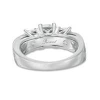 1.00 CT. T.W. Diamond Twist Shank Past Present Future® Engagement Ring in 10K White Gold|Peoples Jewellers