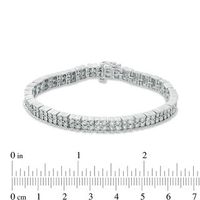 0.50 CT. T.W. Diamond Two Row Bracelet in Sterling Silver - 7.5"|Peoples Jewellers